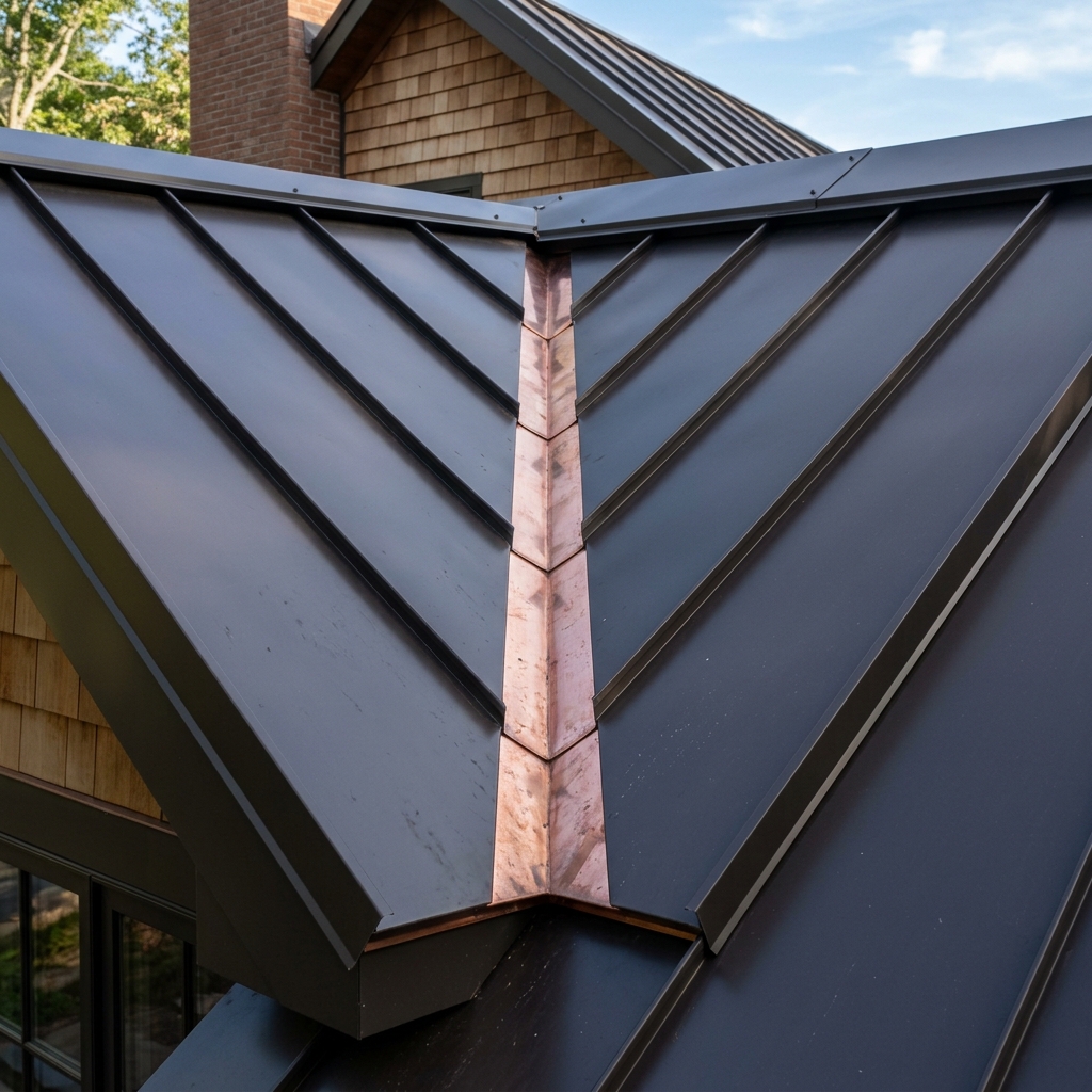 Finished metal roof install in Dallas, TX