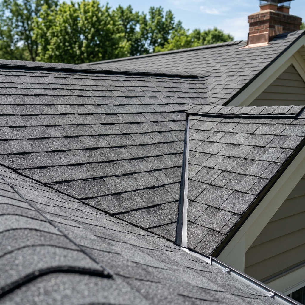 3-R Roofing project showing shingle replacement in Grand Prairie, TX